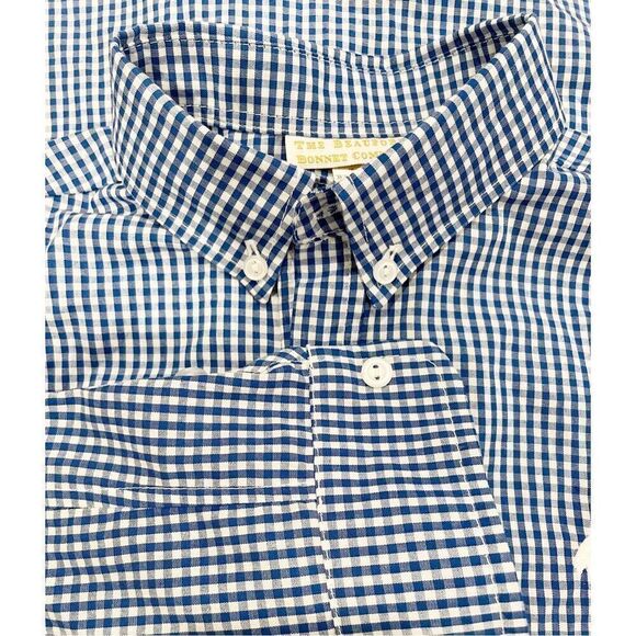 The Beaufort Bonnett Company Dean’s List Shirt Blue Check Plaid Boys Size 10 - Picture 4 of 6